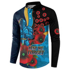 Gold Coast Titans ANZAC Personalised Button Sweatshirt Lest We Forget Poppy Camo