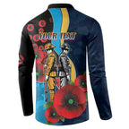 Gold Coast Titans ANZAC Personalised Button Sweatshirt Lest We Forget Poppy Camo