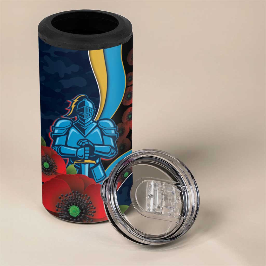 Gold Coast Titans ANZAC Personalised 4 in 1 Can Cooler Tumbler Lest We Forget Poppy Camo