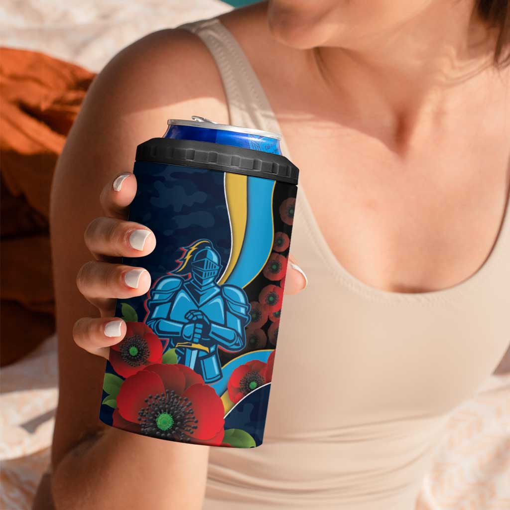 Gold Coast Titans ANZAC Personalised 4 in 1 Can Cooler Tumbler Lest We Forget Poppy Camo