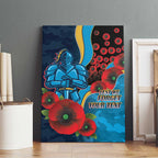 Gold Coast Titans ANZAC Personalised Canvas Wall Art Lest We Forget Poppy Camo