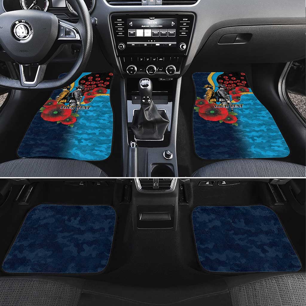 Gold Coast Titans ANZAC Personalised Car Mats Lest We Forget Poppy Camo