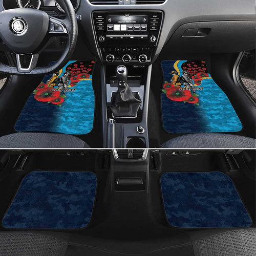 Gold Coast Titans ANZAC Personalised Car Mats Lest We Forget Poppy Camo