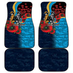 Gold Coast Titans ANZAC Personalised Car Mats Lest We Forget Poppy Camo