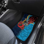 Gold Coast Titans ANZAC Personalised Car Mats Lest We Forget Poppy Camo