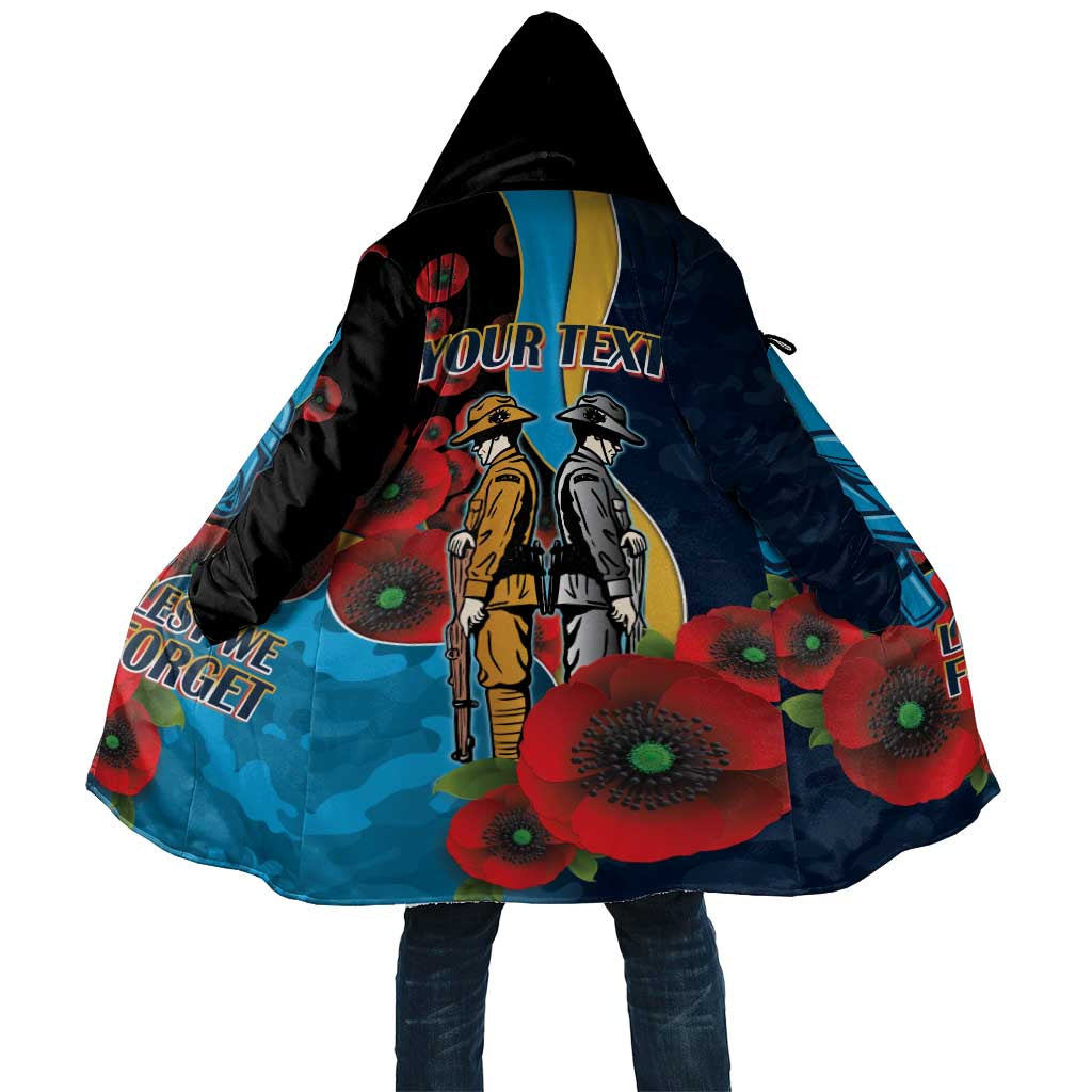 Gold Coast Titans ANZAC Personalised Cloak Lest We Forget Poppy Camo