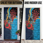 Gold Coast Titans ANZAC Personalised Door Cover Lest We Forget Poppy Camo
