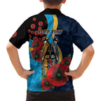 Gold Coast Titans ANZAC Personalised Family Matching Mermaid Dress and Hawaiian Shirt Lest We Forget Poppy Camo