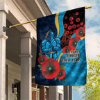 Gold Coast Titans ANZAC Personalised Garden Flag Lest We Forget Poppy Camo