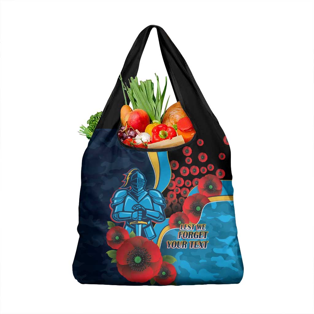 Gold Coast Titans ANZAC Personalised Grocery Bag Lest We Forget Poppy Camo