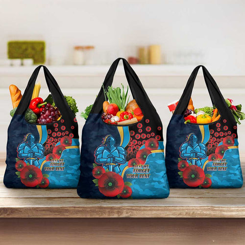 Gold Coast Titans ANZAC Personalised Grocery Bag Lest We Forget Poppy Camo