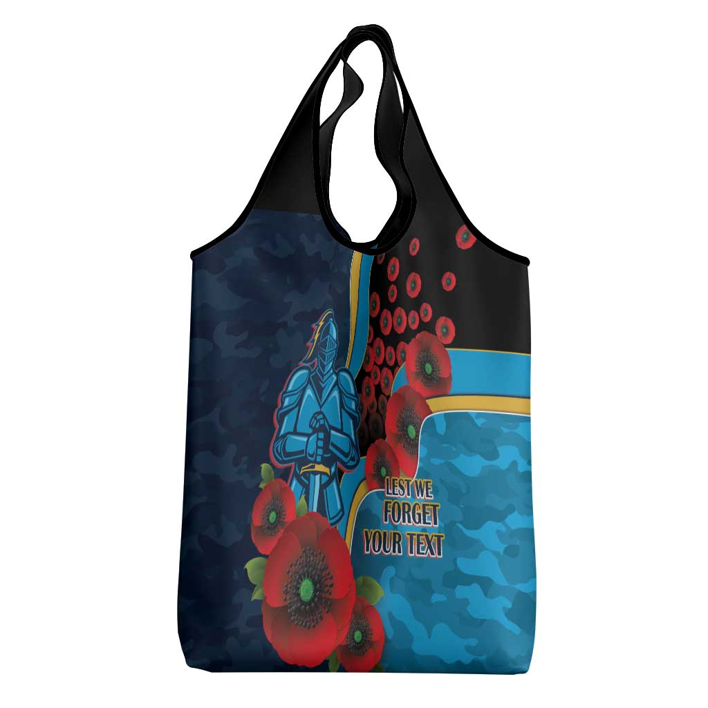 Gold Coast Titans ANZAC Personalised Grocery Bag Lest We Forget Poppy Camo