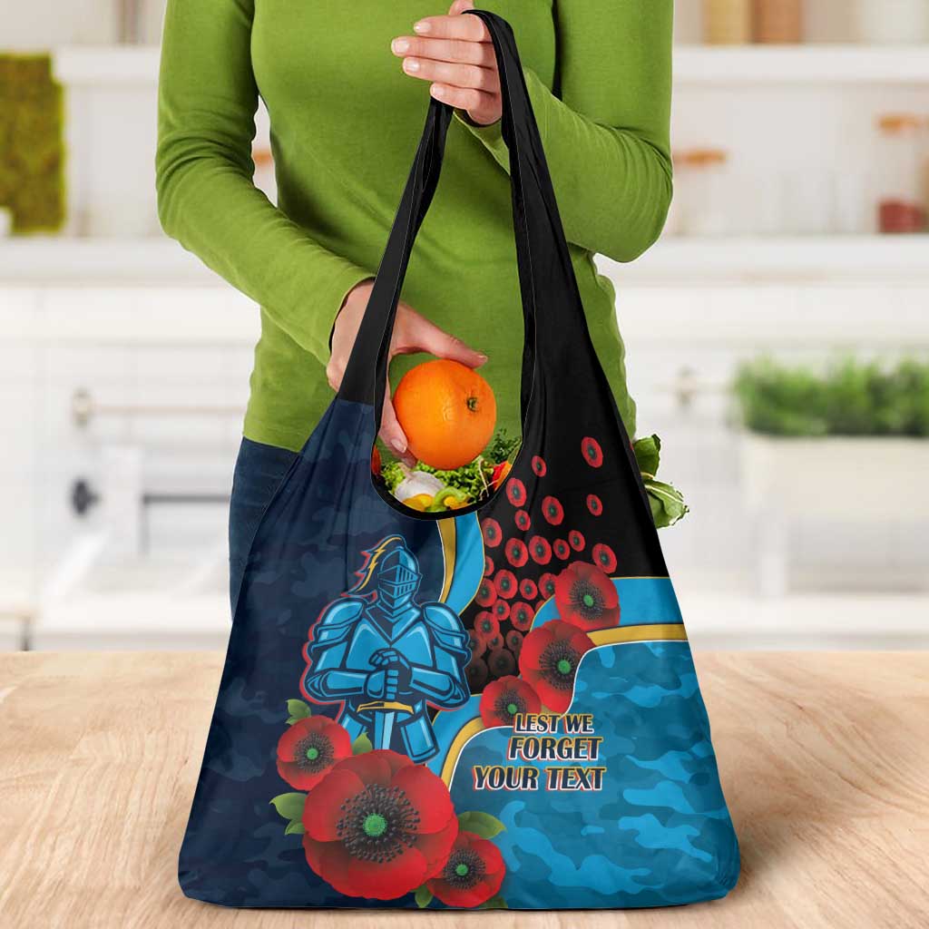 Gold Coast Titans ANZAC Personalised Grocery Bag Lest We Forget Poppy Camo