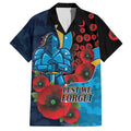 Gold Coast Titans ANZAC Personalised Hawaiian Shirt Lest We Forget Poppy Camo