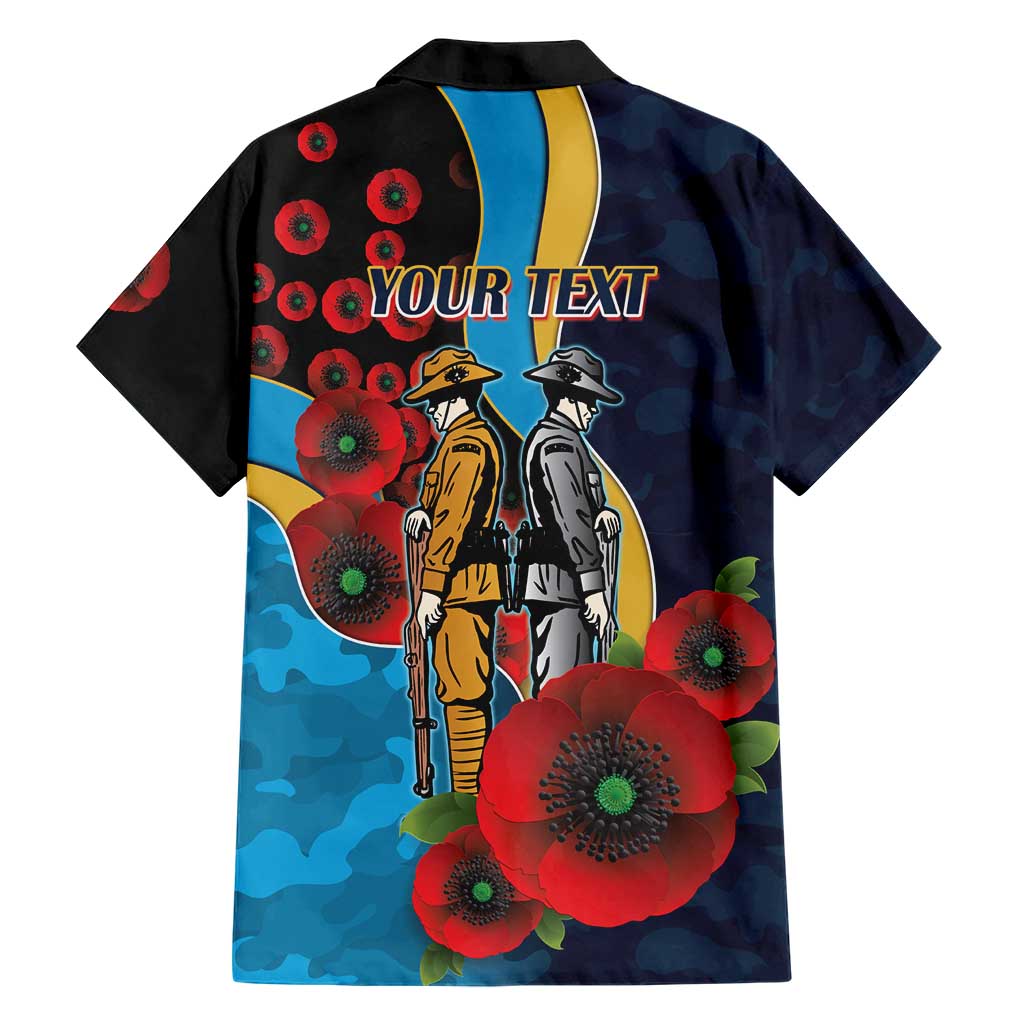 Gold Coast Titans ANZAC Personalised Hawaiian Shirt Lest We Forget Poppy Camo