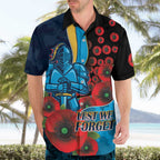 Gold Coast Titans ANZAC Personalised Hawaiian Shirt Lest We Forget Poppy Camo