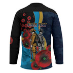 Gold Coast Titans ANZAC Personalised Hockey Jersey Lest We Forget Poppy Camo