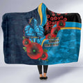 Gold Coast Titans ANZAC Personalised Hooded Blanket Lest We Forget Poppy Camo