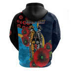 Gold Coast Titans ANZAC Personalised Hoodie Lest We Forget Poppy Camo