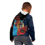 Gold Coast Titans ANZAC Personalised Kid Hoodie Lest We Forget Poppy Camo