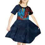 Gold Coast Titans ANZAC Personalised Kid Short Sleeve Dress Lest We Forget Poppy Camo