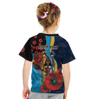 Gold Coast Titans ANZAC Personalised Kid T Shirt Lest We Forget Poppy Camo