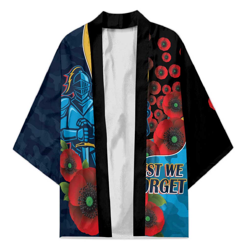 Gold Coast Titans ANZAC Personalised Kimono Lest We Forget Poppy Camo