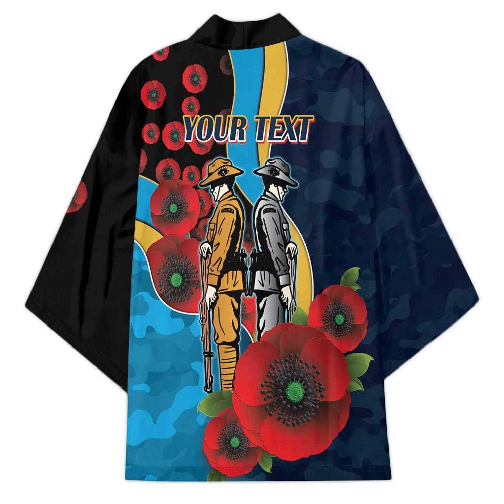 Gold Coast Titans ANZAC Personalised Kimono Lest We Forget Poppy Camo