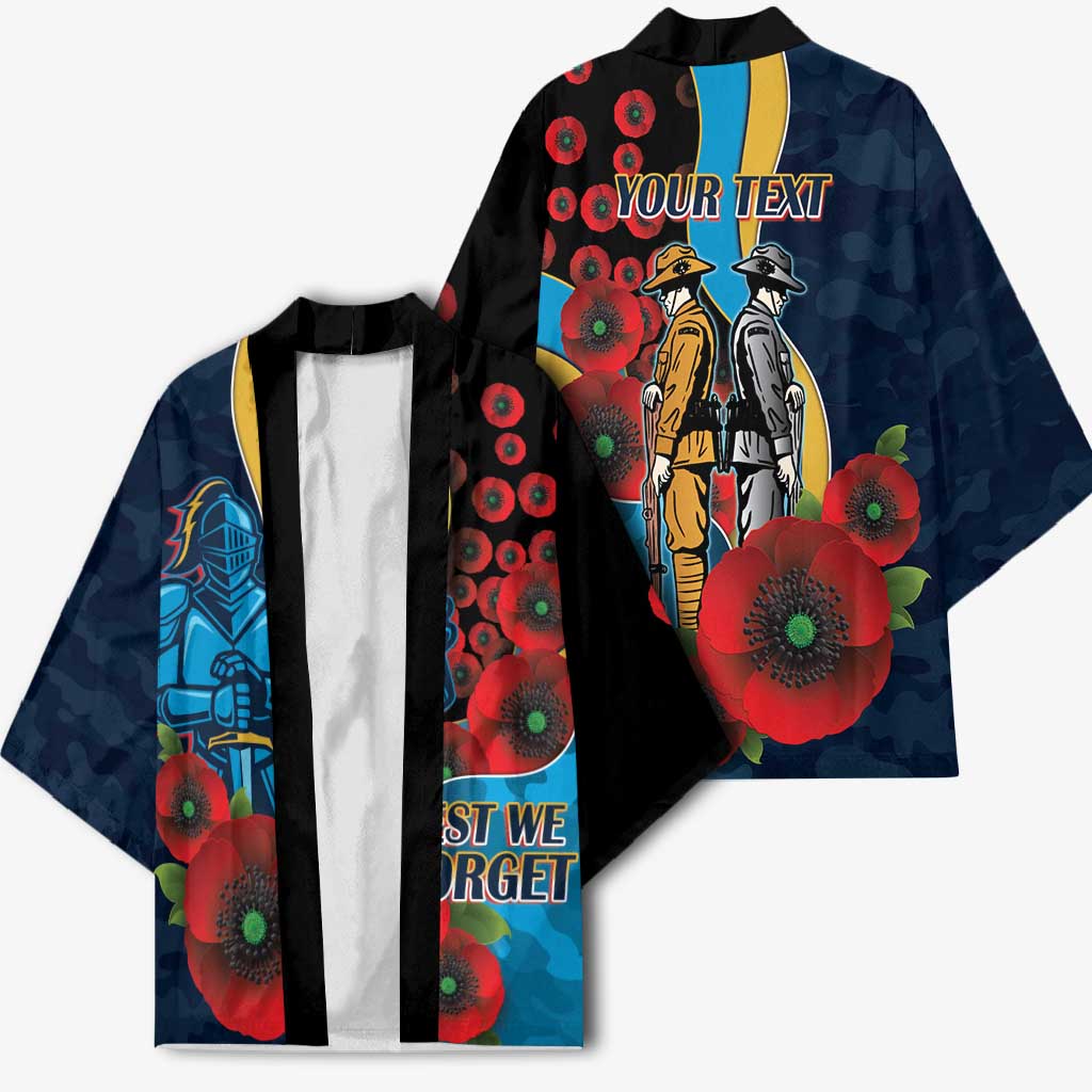 Gold Coast Titans ANZAC Personalised Kimono Lest We Forget Poppy Camo