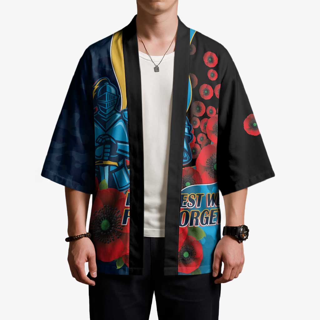 Gold Coast Titans ANZAC Personalised Kimono Lest We Forget Poppy Camo