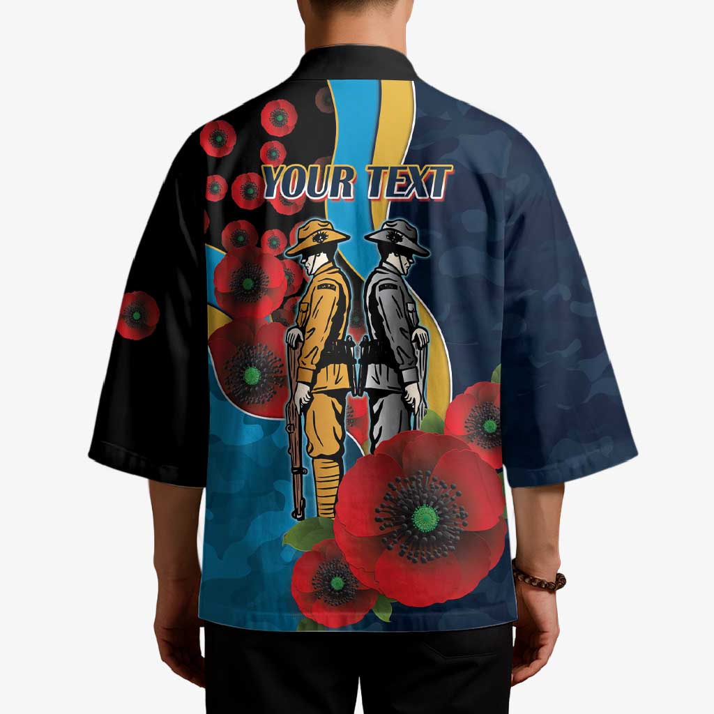 Gold Coast Titans ANZAC Personalised Kimono Lest We Forget Poppy Camo