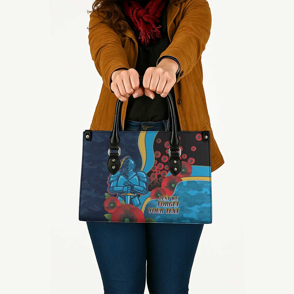 Gold Coast Titans ANZAC Personalised Leather Bag Lest We Forget Poppy Camo