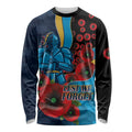 Gold Coast Titans ANZAC Personalised Long Sleeve Shirt Lest We Forget Poppy Camo