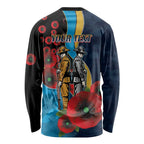Gold Coast Titans ANZAC Personalised Long Sleeve Shirt Lest We Forget Poppy Camo
