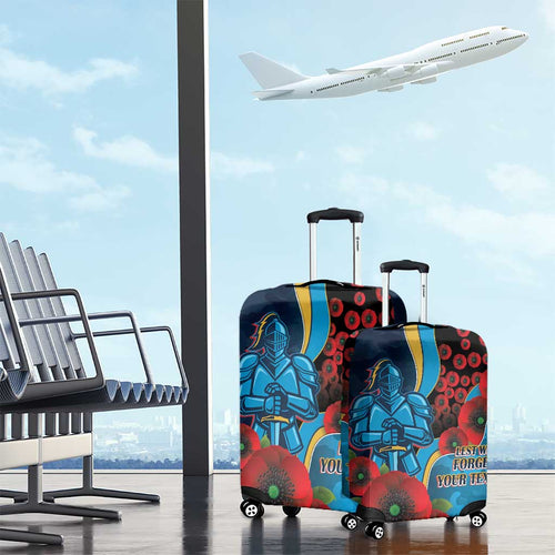 Gold Coast Titans ANZAC Personalised Luggage Cover Lest We Forget Poppy Camo