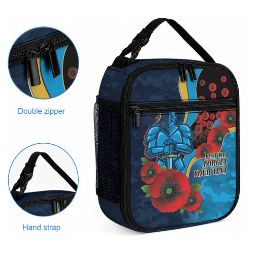 Gold Coast Titans ANZAC Personalised Lunch Bag Lest We Forget Poppy Camo