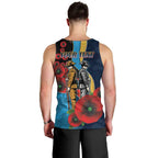 Gold Coast Titans ANZAC Personalised Men Tank Top Lest We Forget Poppy Camo
