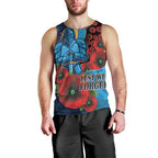 Gold Coast Titans ANZAC Personalised Men Tank Top Lest We Forget Poppy Camo