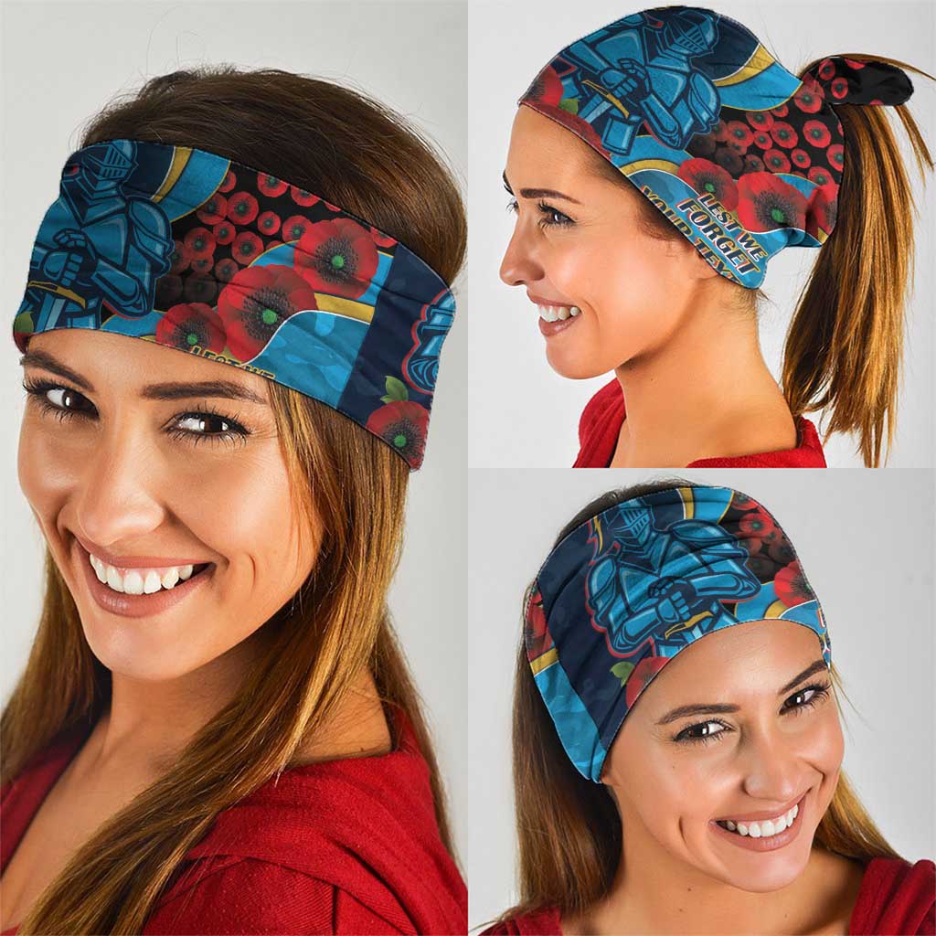 Gold Coast Titans ANZAC Personalised Neck Gaiter Lest We Forget Poppy Camo
