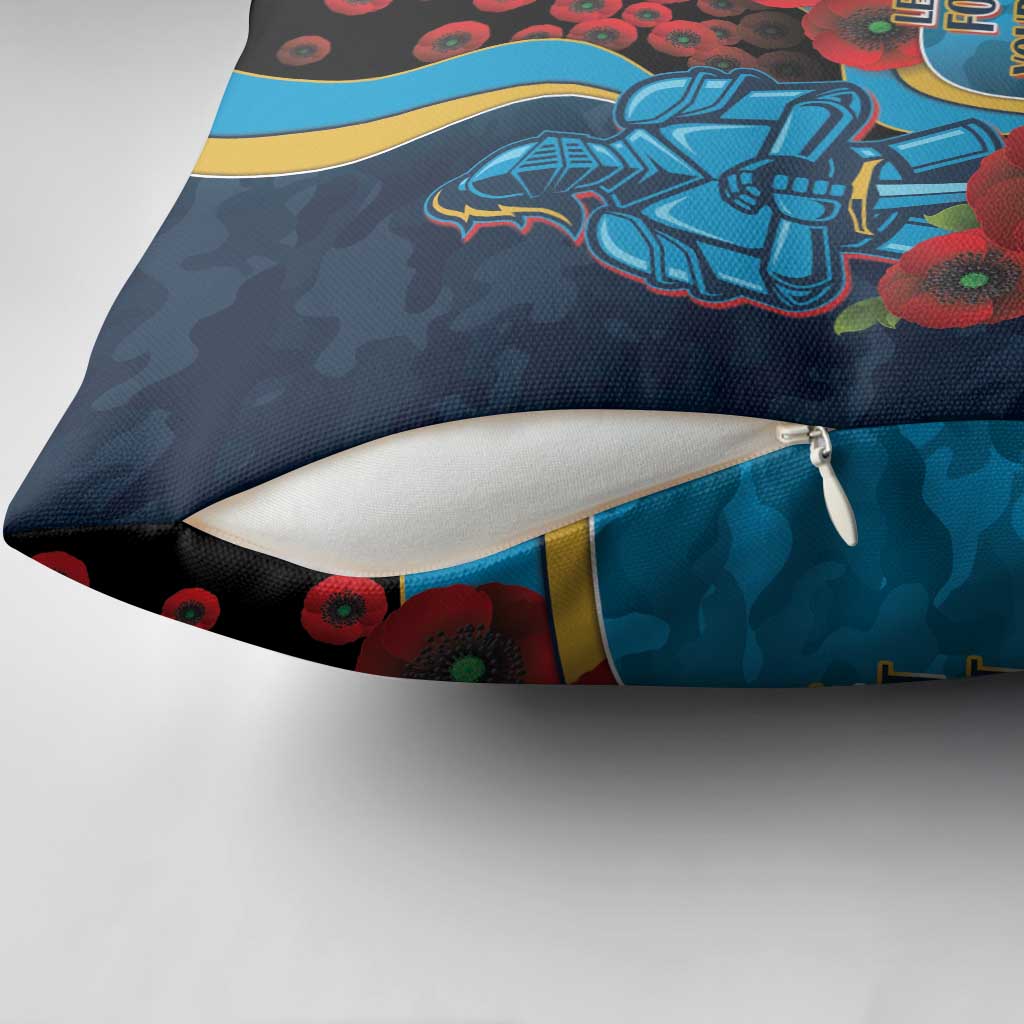 Gold Coast Titans ANZAC Personalised Pillow Cover Lest We Forget Poppy Camo