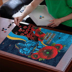 Gold Coast Titans ANZAC Personalised Puzzle Lest We Forget Poppy Camo