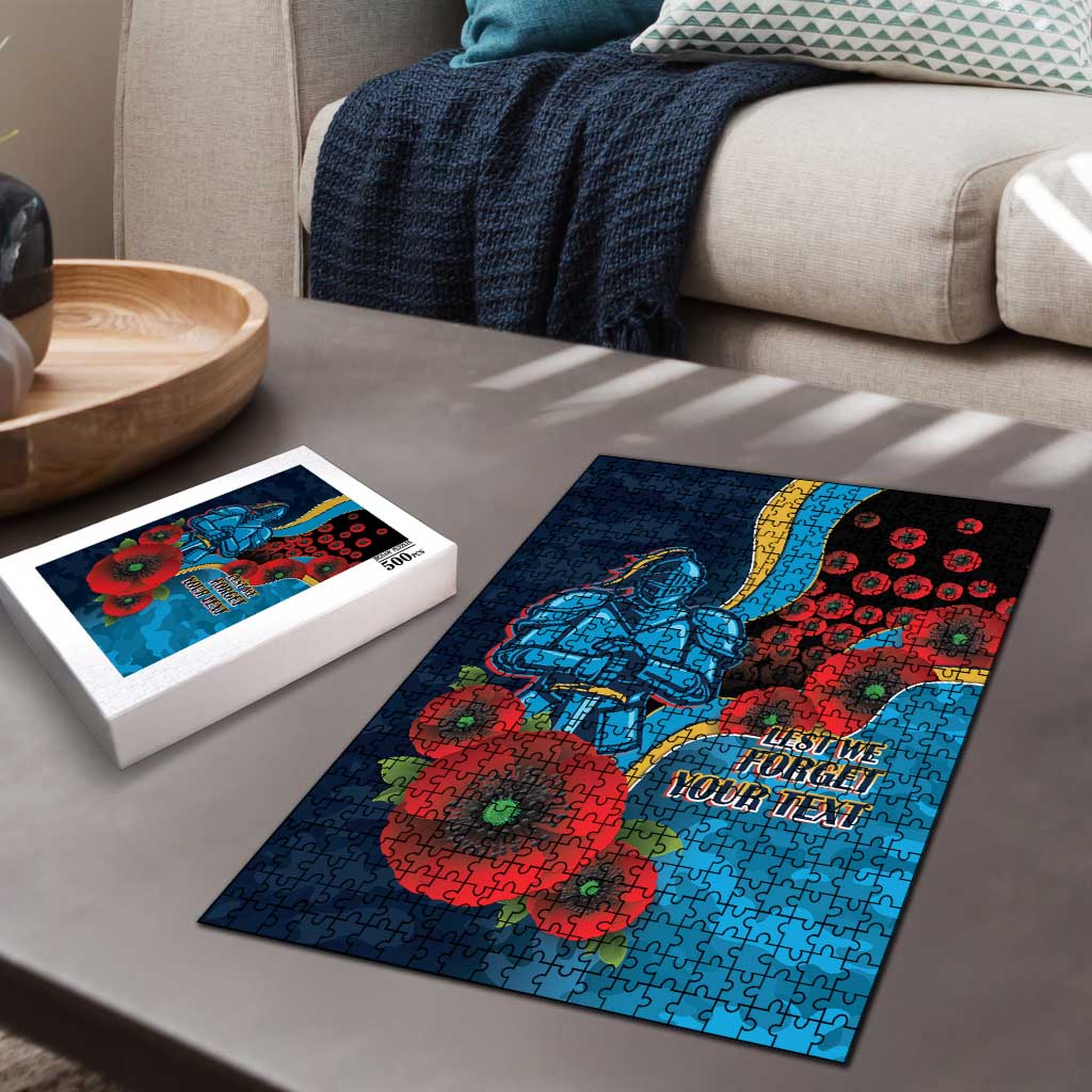 Gold Coast Titans ANZAC Personalised Puzzle Lest We Forget Poppy Camo