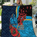 Gold Coast Titans ANZAC Personalised Quilt Lest We Forget Poppy Camo