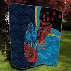 Gold Coast Titans ANZAC Personalised Quilt Lest We Forget Poppy Camo