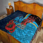 Gold Coast Titans ANZAC Personalised Quilt Lest We Forget Poppy Camo