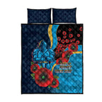 Gold Coast Titans ANZAC Personalised Quilt Bed Set Lest We Forget Poppy Camo
