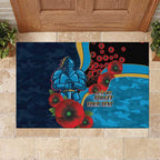 Gold Coast Titans ANZAC Personalised Rubber Doormat Lest We Forget Poppy Camo
