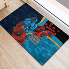 Gold Coast Titans ANZAC Personalised Rubber Doormat Lest We Forget Poppy Camo