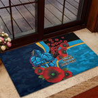 Gold Coast Titans ANZAC Personalised Rubber Doormat Lest We Forget Poppy Camo
