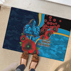 Gold Coast Titans ANZAC Personalised Rubber Doormat Lest We Forget Poppy Camo
